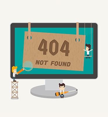 gráficos de páginas de error 404