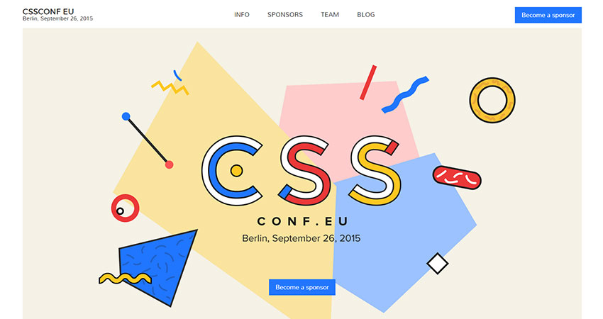 ejemplo de diseño simple y grandes tipografía 